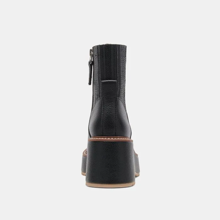 Dolce Vita Hilde Boots Black Leather Women Boots and Booties