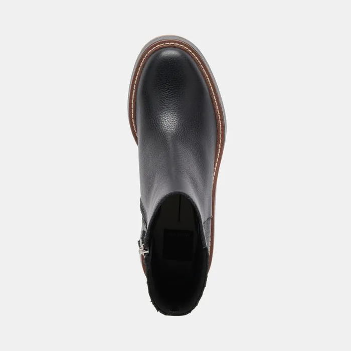 Dolce Vita Hilde Boots Black Leather Women Boots and Booties