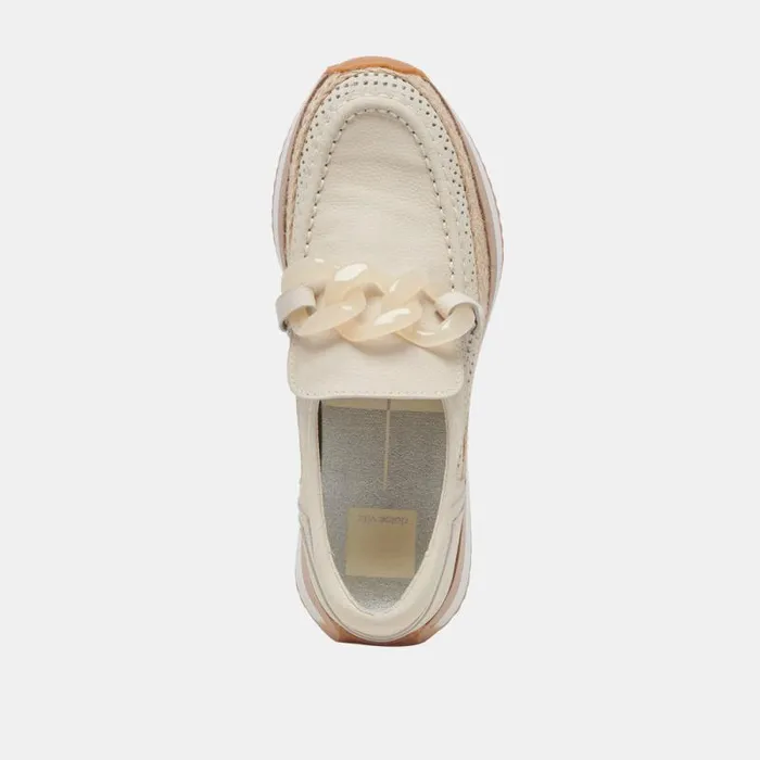 Dolce Vita Jadah Sneakers Ivory Nubuck Women Flats and Loafers