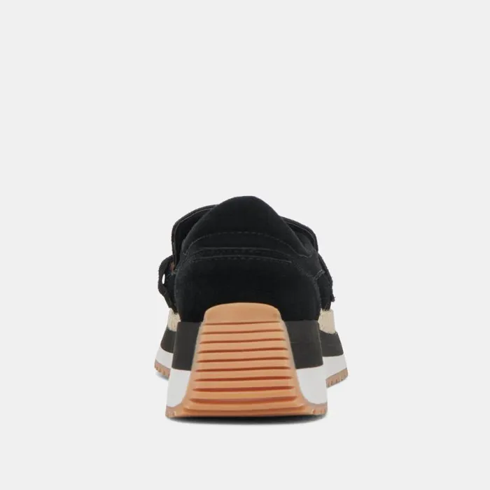 Dolce Vita Jadah Sneakers Onyx Suede Women Flats and Loafers
