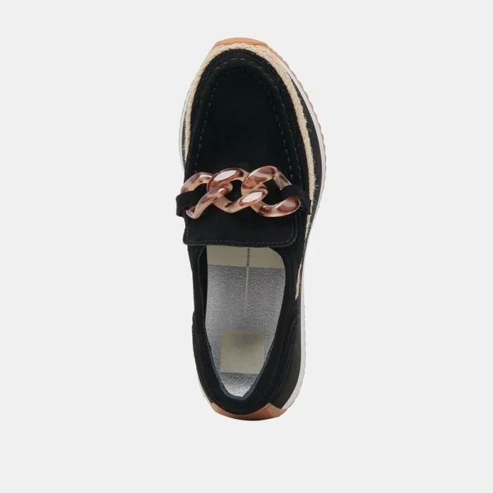 Dolce Vita Jadah Sneakers Onyx Suede Women Flats and Loafers