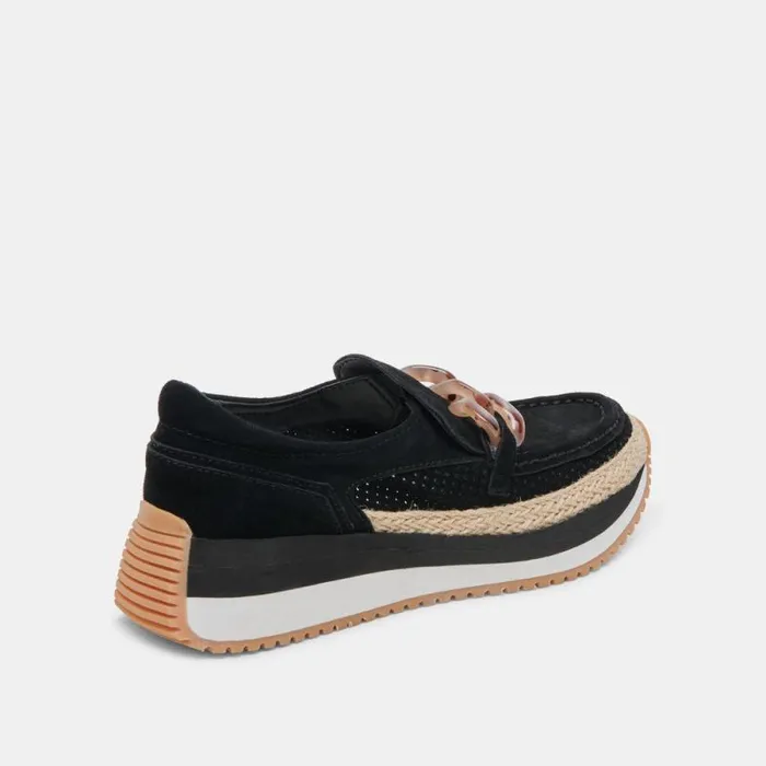Dolce Vita Jadah Sneakers Onyx Suede Women Flats and Loafers