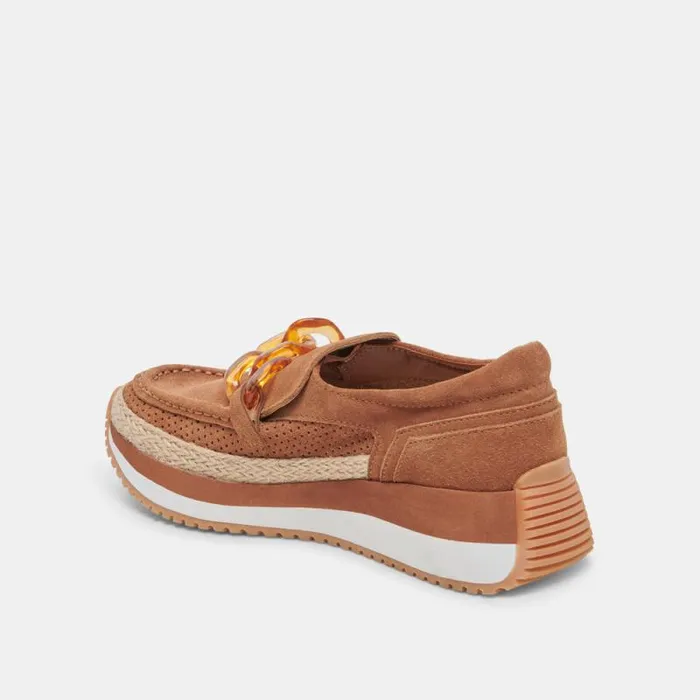 Dolce Vita Jadah Sneakers Pecan Suede Women Flats and Loafers