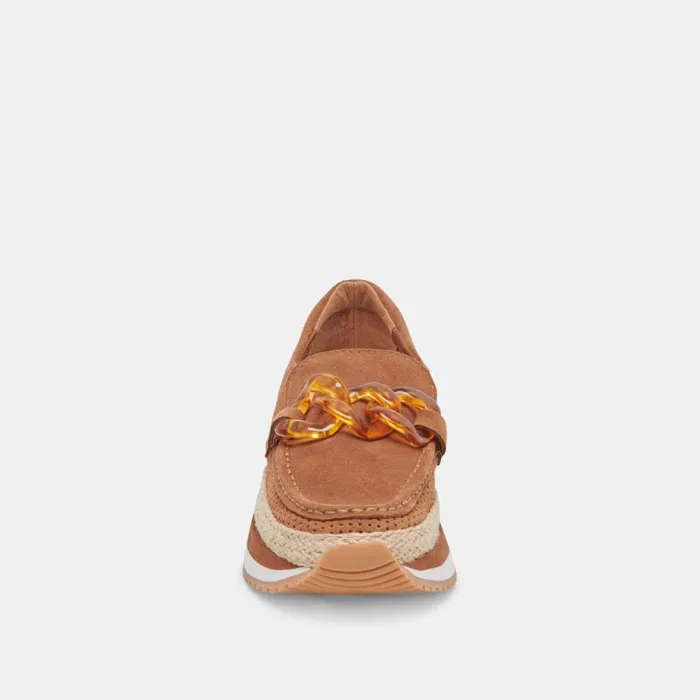 Dolce Vita Jadah Sneakers Pecan Suede Women Flats and Loafers