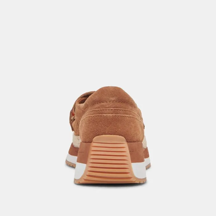 Dolce Vita Jadah Sneakers Pecan Suede Women Flats and Loafers