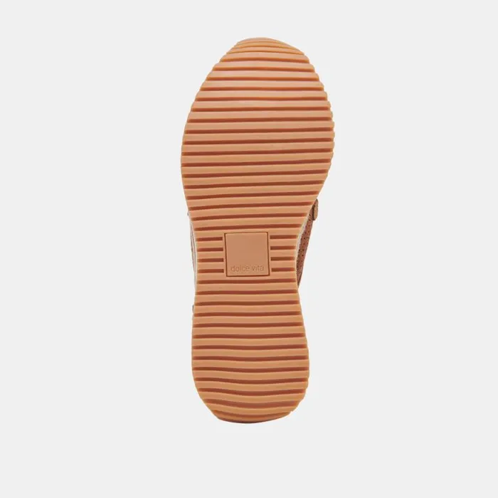 Dolce Vita Jadah Sneakers Pecan Suede Women Flats and Loafers