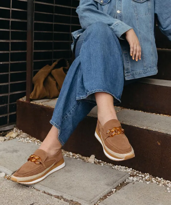 Dolce Vita Jadah Sneakers Pecan Suede Women Flats and Loafers