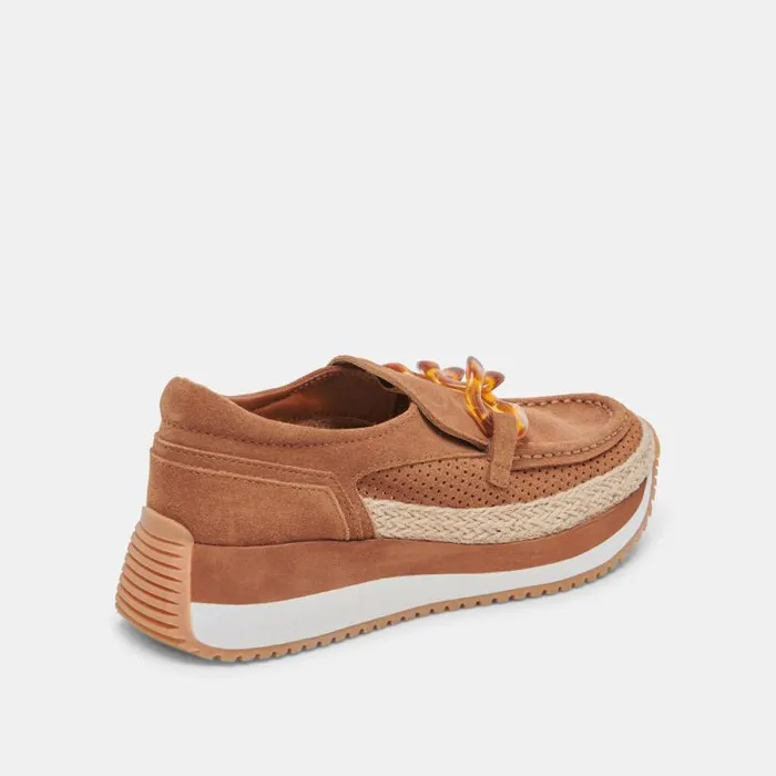 Dolce Vita Jadah Sneakers Pecan Suede Women Flats and Loafers