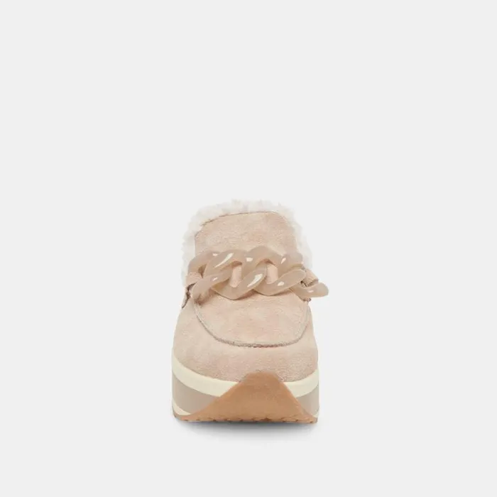Dolce Vita Jamey Plush Sneakers Taupe Suede Women Sneakers