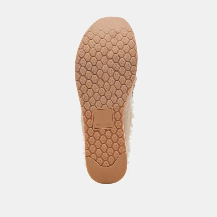 Dolce Vita Jamey Plush Sneakers Taupe Suede Women Sneakers