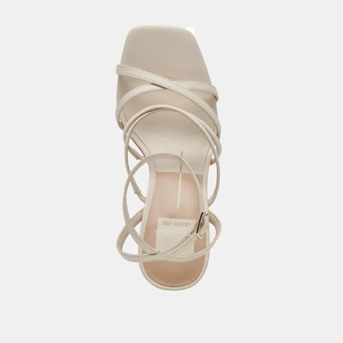 Dolce Vita Jenko Heels Ivory Leather Women Heels