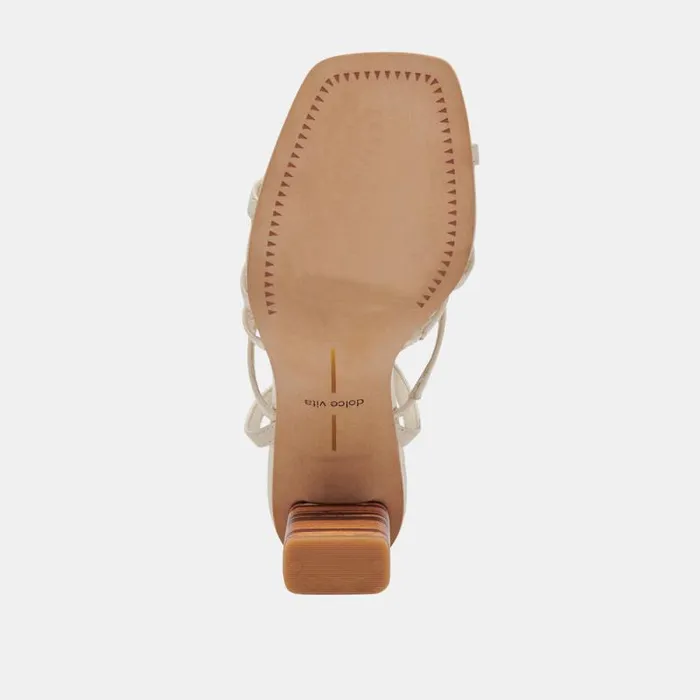Dolce Vita Jenko Heels Ivory Leather Women Heels