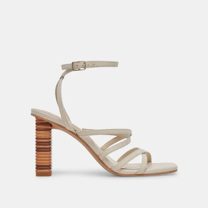 Dolce Vita Jenko Heels Ivory Leather Women Heels