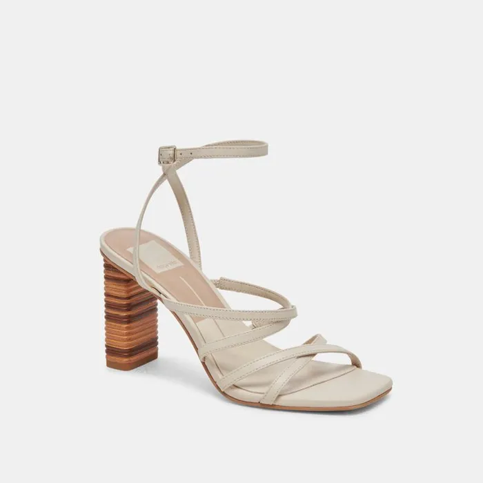 Dolce Vita Jenko Heels Ivory Leather Women Heels