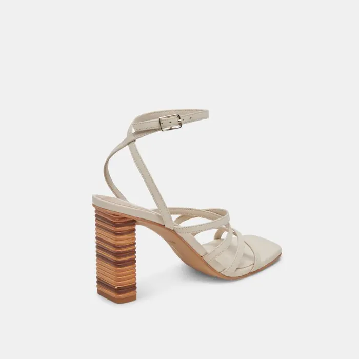 Dolce Vita Jenko Heels Ivory Leather Women Heels