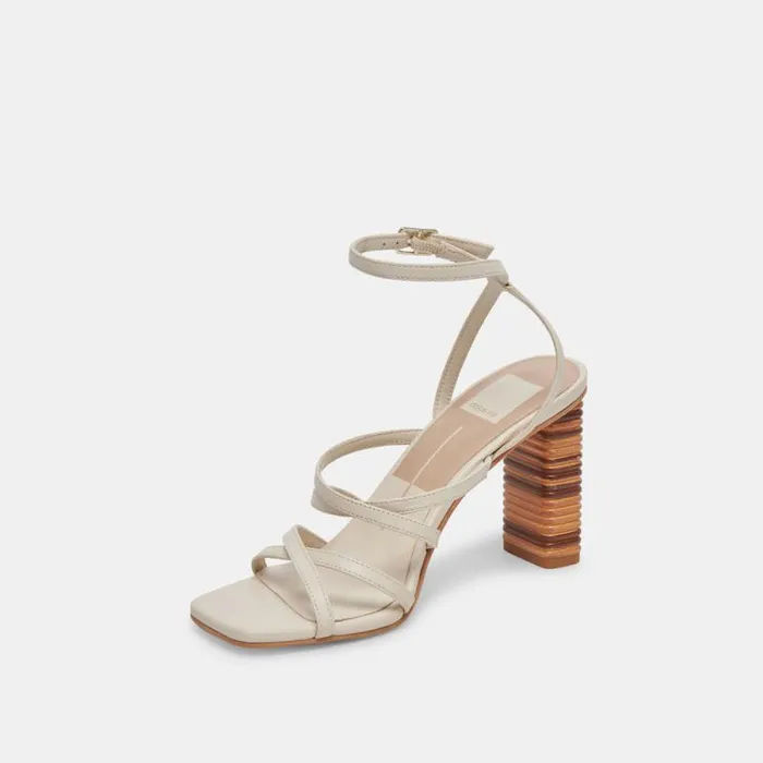 Dolce Vita Jenko Heels Ivory Leather Women Heels