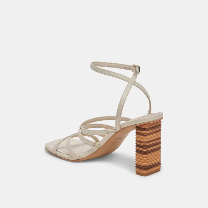 Dolce Vita Jenko Heels Ivory Leather Women Heels