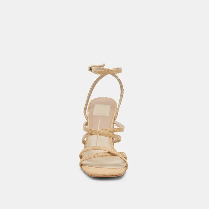 Dolce Vita Jenko Heels Lt Natural Raffia Women Heels