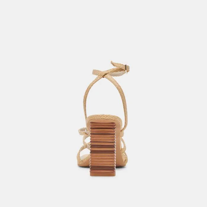 Dolce Vita Jenko Heels Lt Natural Raffia Women Heels