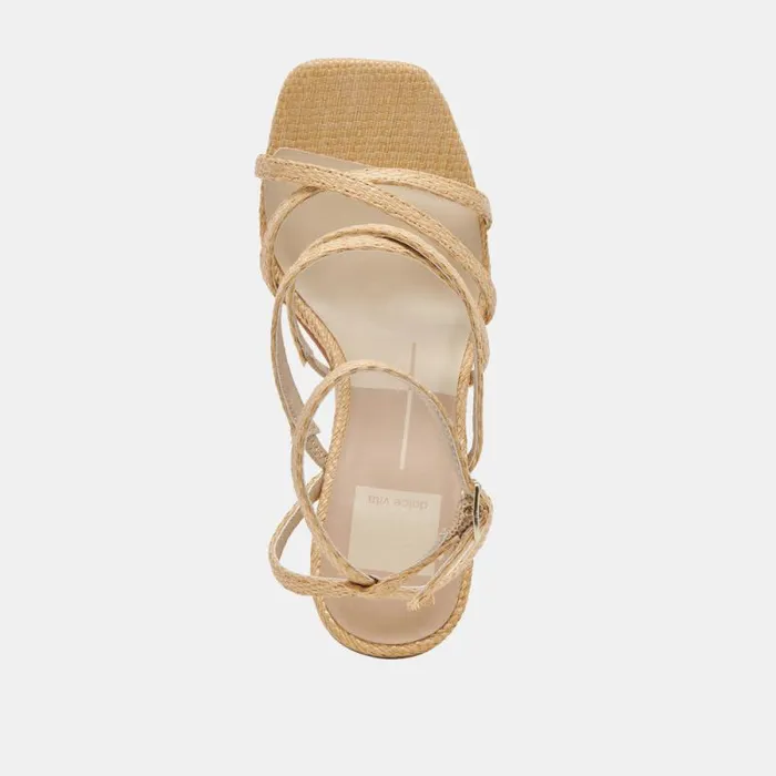 Dolce Vita Jenko Heels Lt Natural Raffia Women Heels