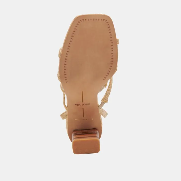 Dolce Vita Jenko Heels Lt Natural Raffia Women Heels