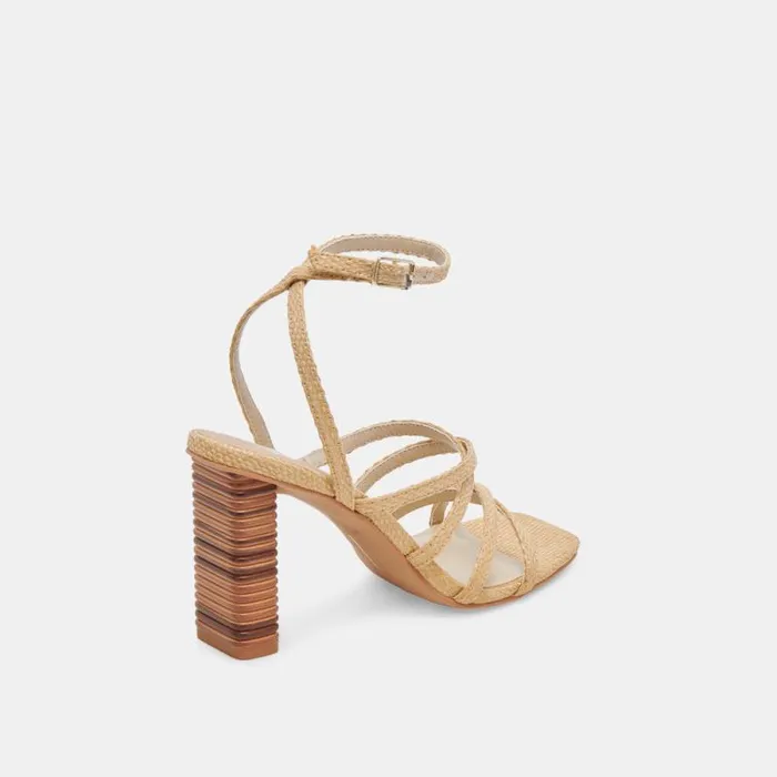 Dolce Vita Jenko Heels Lt Natural Raffia Women Heels