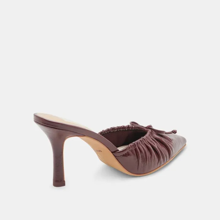 Dolce Vita Kairi Heels Cranberry Crinkle Patent Women Heels