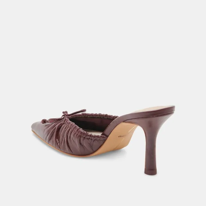 Dolce Vita Kairi Heels Cranberry Crinkle Patent Women Heels