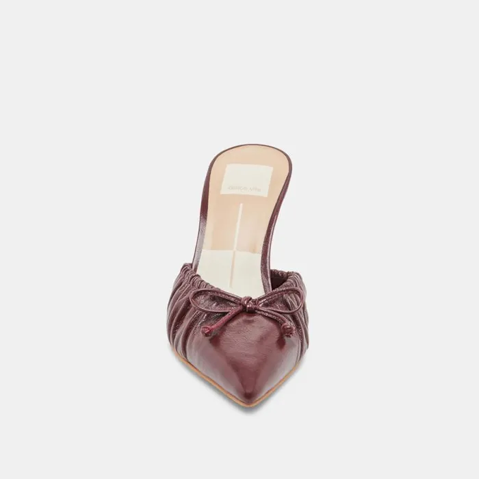 Dolce Vita Kairi Heels Cranberry Crinkle Patent Women Heels