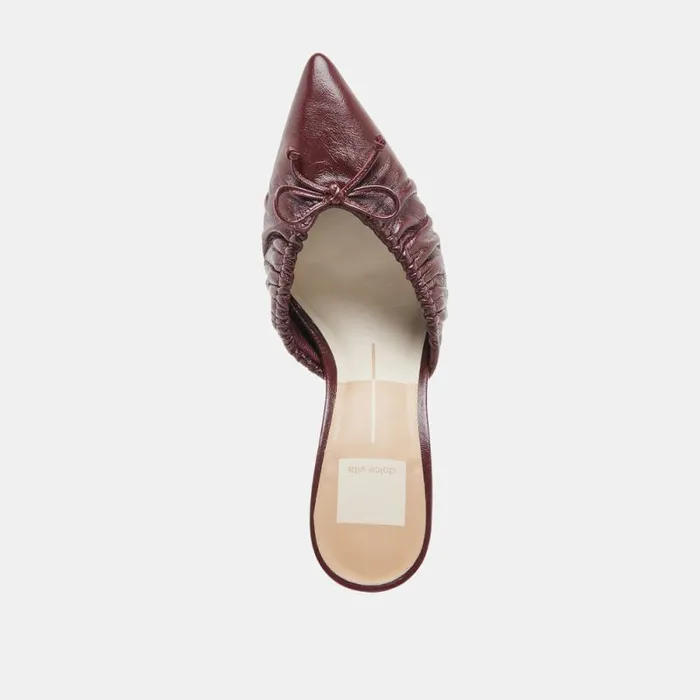 Dolce Vita Kairi Heels Cranberry Crinkle Patent Women Heels