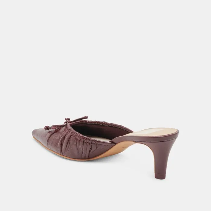 Dolce Vita Kairi Mid Heels Cranberry Crinkle Patent Women Heels