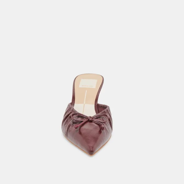 Dolce Vita Kairi Mid Heels Cranberry Crinkle Patent Women Heels