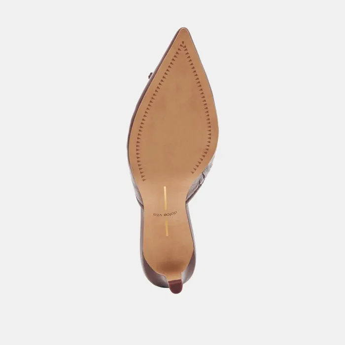 Dolce Vita Kairi Mid Heels Cranberry Crinkle Patent Women Heels