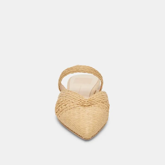 Dolce Vita Kaline Flats Lt Natural Raffia Women Flats and Loafers