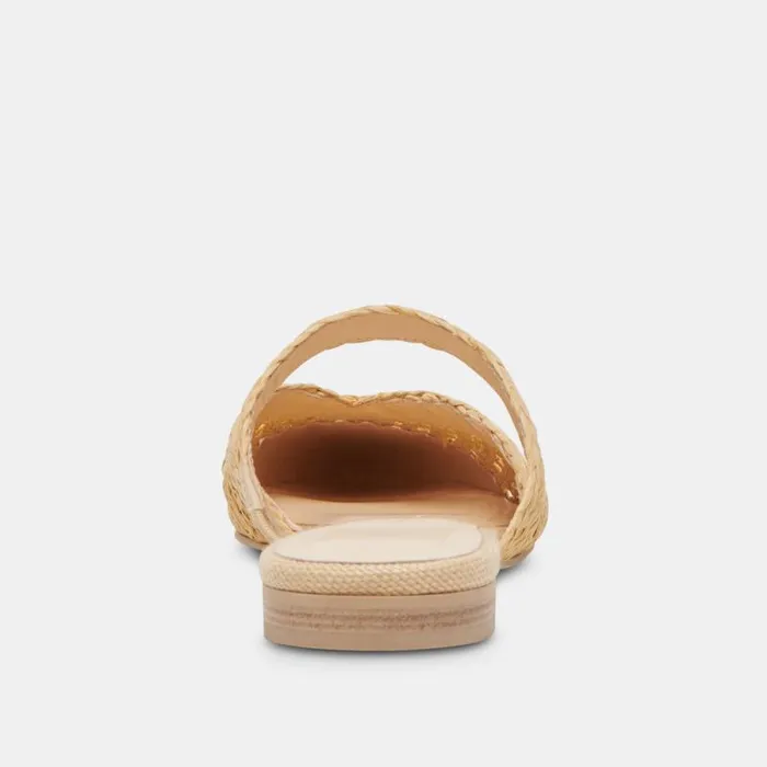 Dolce Vita Kaline Flats Lt Natural Raffia Women Flats and Loafers