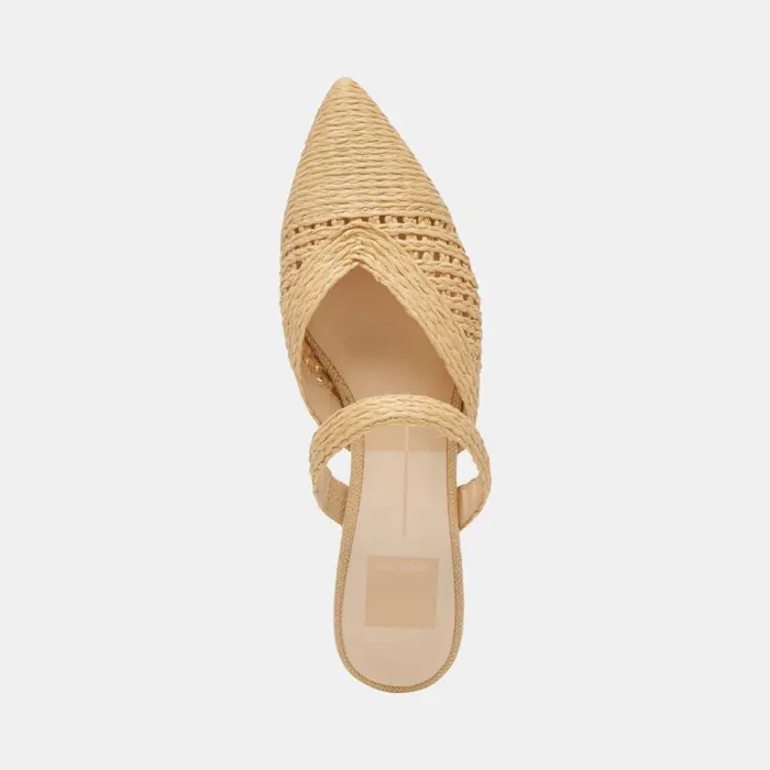 Dolce Vita Kaline Flats Lt Natural Raffia Women Flats and Loafers