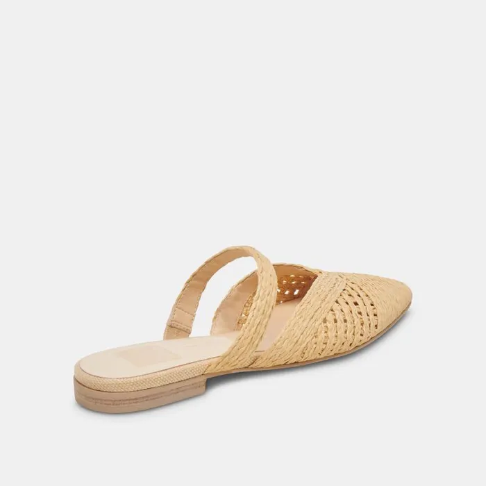Dolce Vita Kaline Flats Lt Natural Raffia Women Flats and Loafers