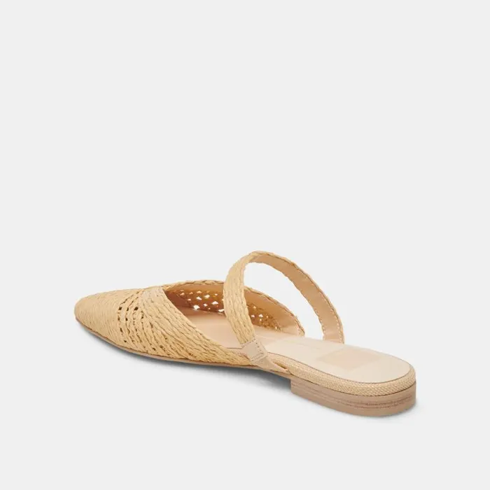 Dolce Vita Kaline Flats Lt Natural Raffia Women Flats and Loafers