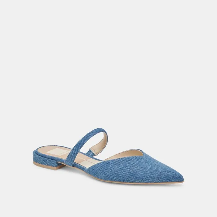 Dolce Vita Kanika Flats Blue Denim Women Flats and Loafers