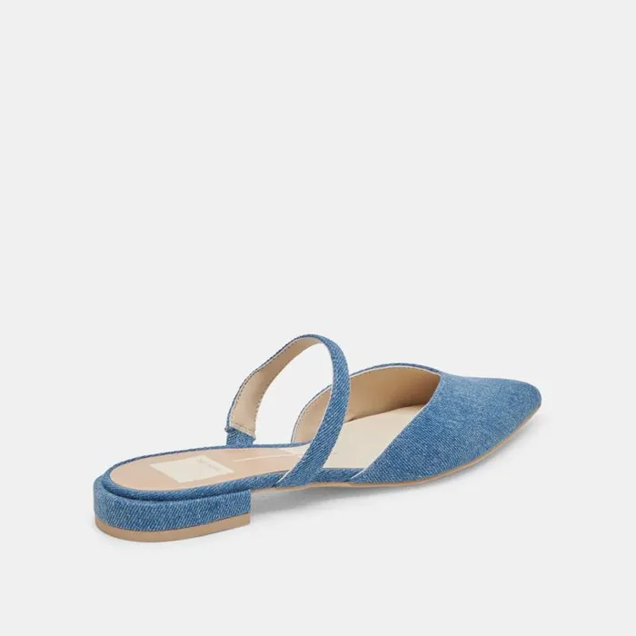 Dolce Vita Kanika Flats Blue Denim Women Flats and Loafers