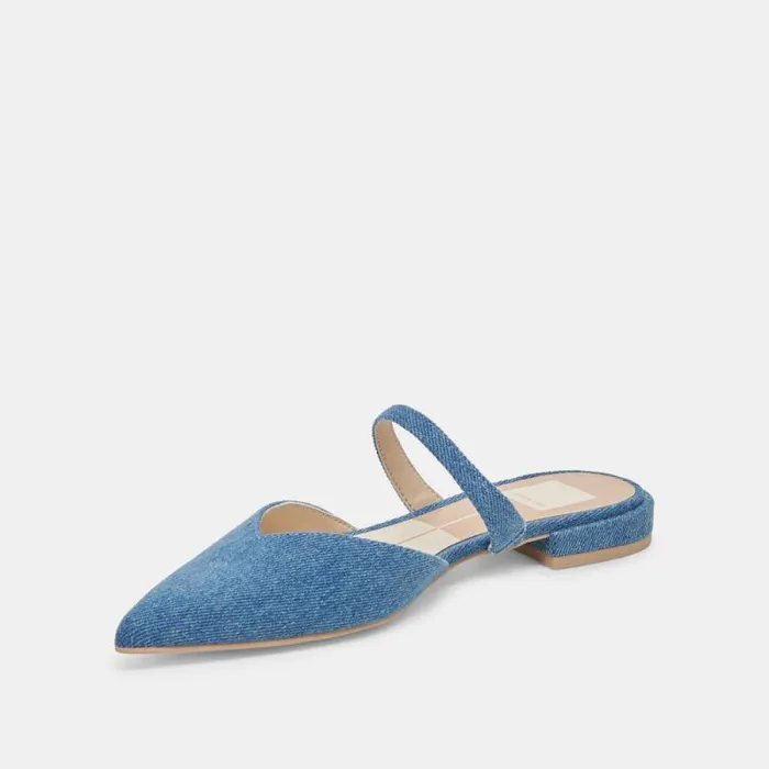 Dolce Vita Kanika Flats Blue Denim Women Flats and Loafers