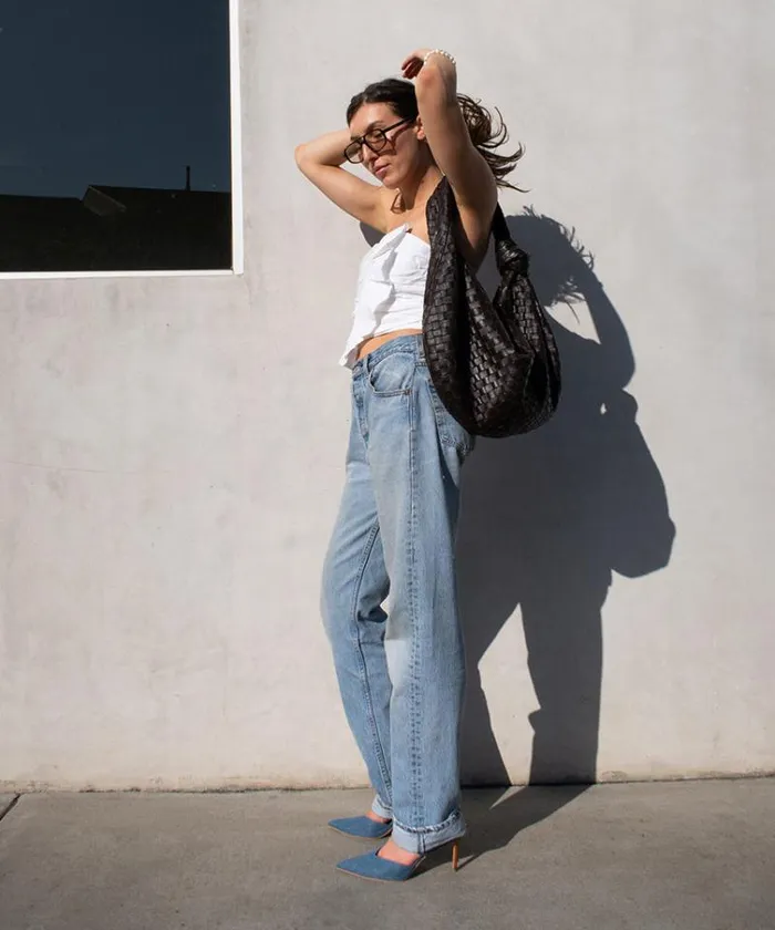 Dolce Vita Kanika Heels Blue Denim Women Mules and Clogs