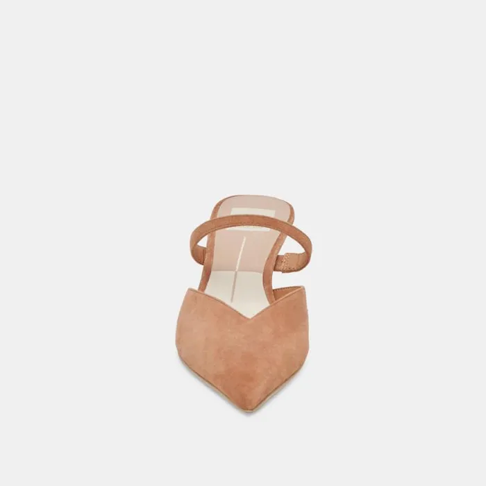Dolce Vita Kanika Mid Heels Brown Suede Women Heels