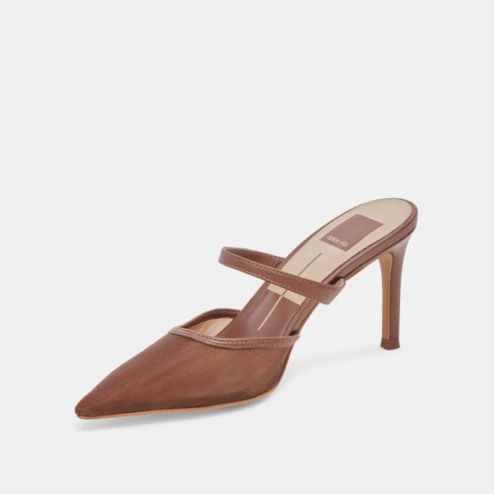Dolce Vita Katik Heels Espresso Mesh Women Heels
