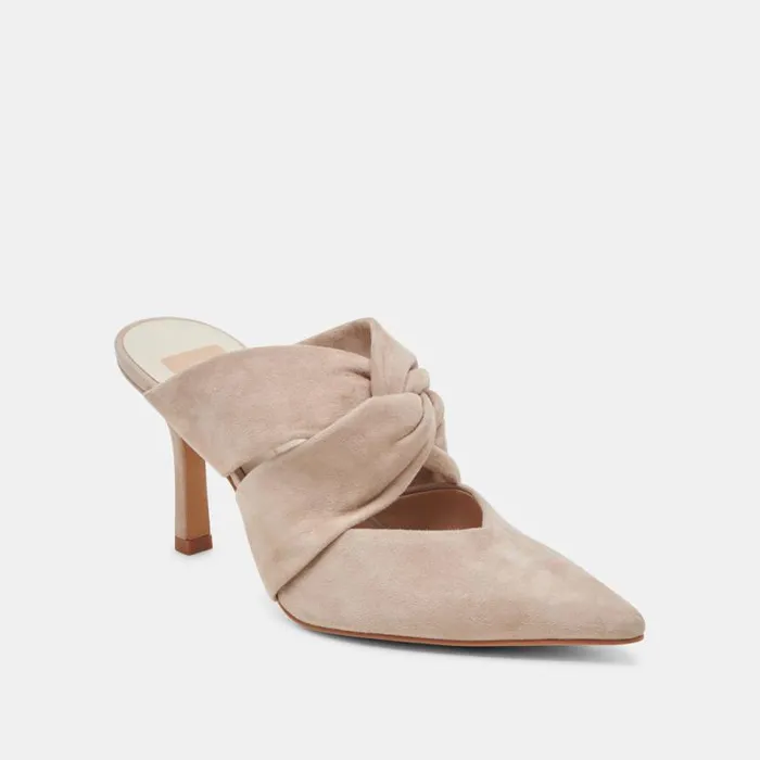 Dolce Vita Kelsy Heels Taupe Suede Women Heels