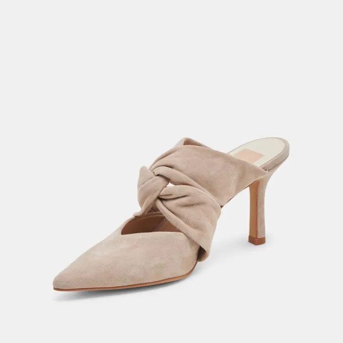 Dolce Vita Kelsy Heels Taupe Suede Women Heels