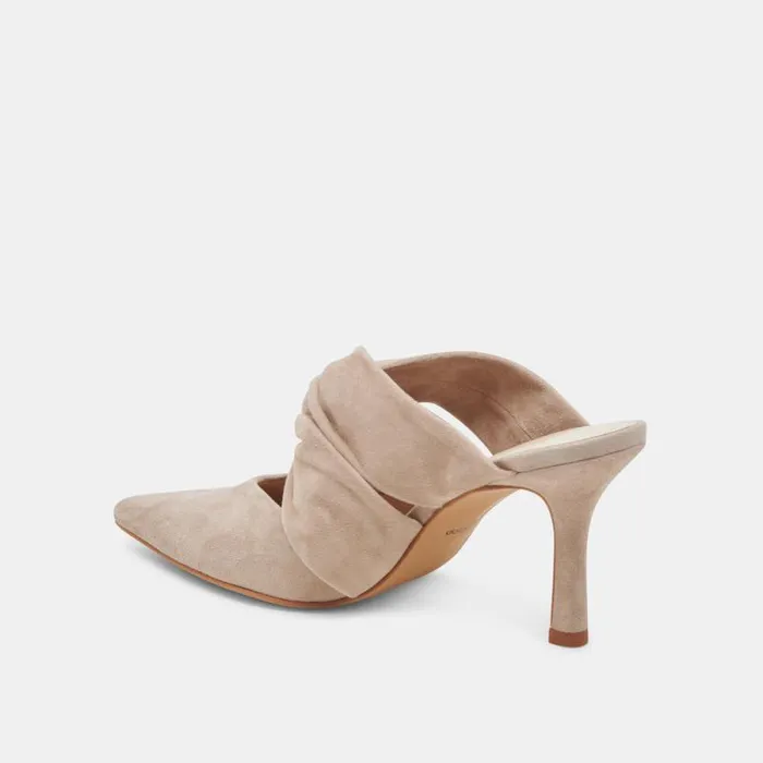 Dolce Vita Kelsy Heels Taupe Suede Women Heels
