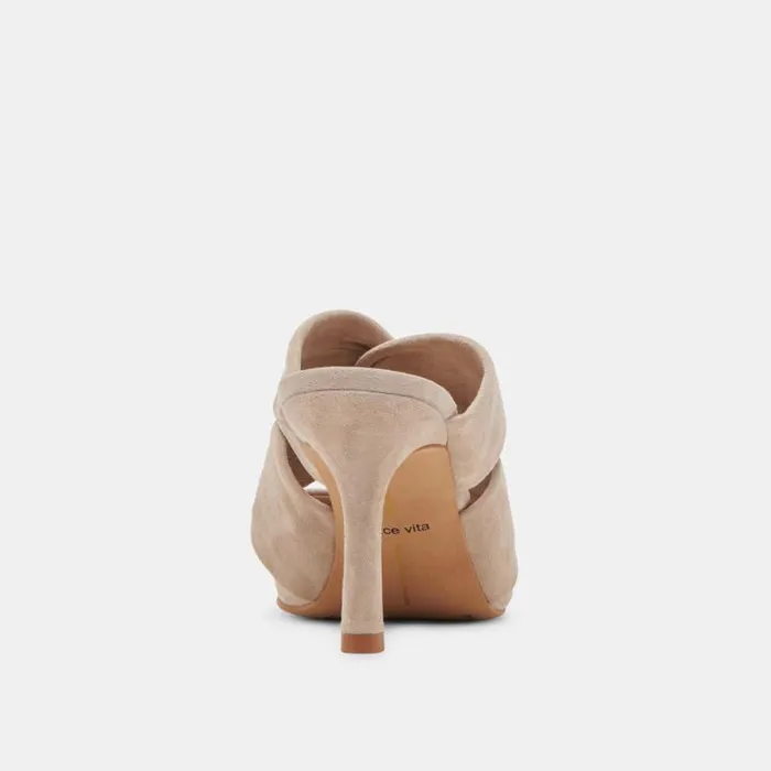 Dolce Vita Kelsy Heels Taupe Suede Women Heels
