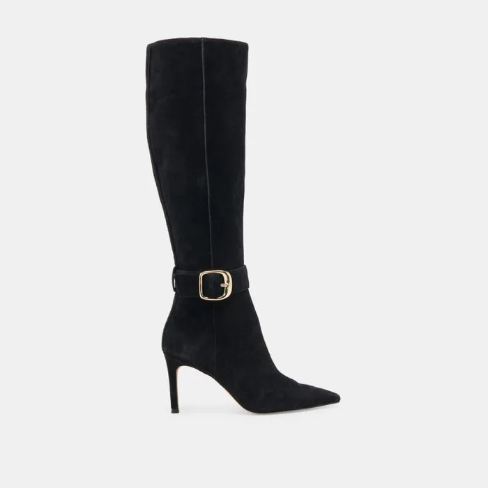 Dolce Vita Kinzy Boots Onyx Suede Women Boots and Booties