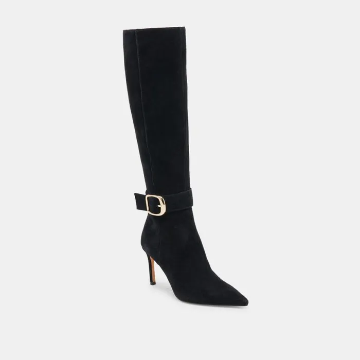 Dolce Vita Kinzy Boots Onyx Suede Women Boots and Booties